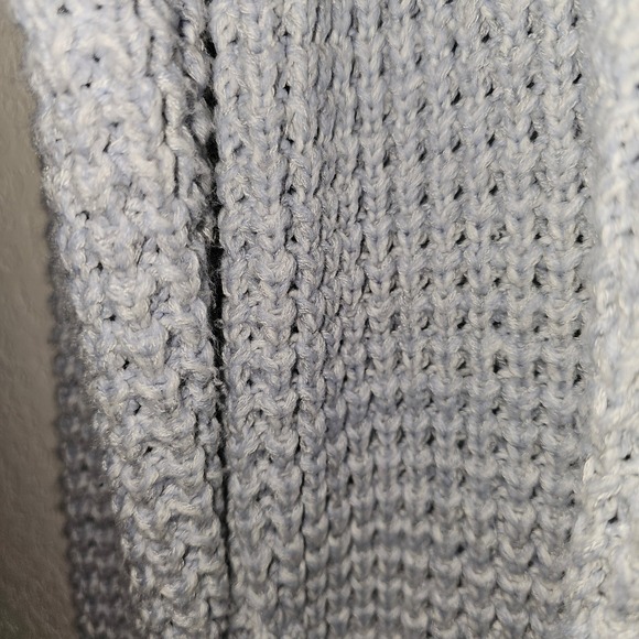 John + Jenn Chunky Knit S Cardigan Blue Cozy Oversized Lagenlook Boho Minimalist - Picture 7 of 16